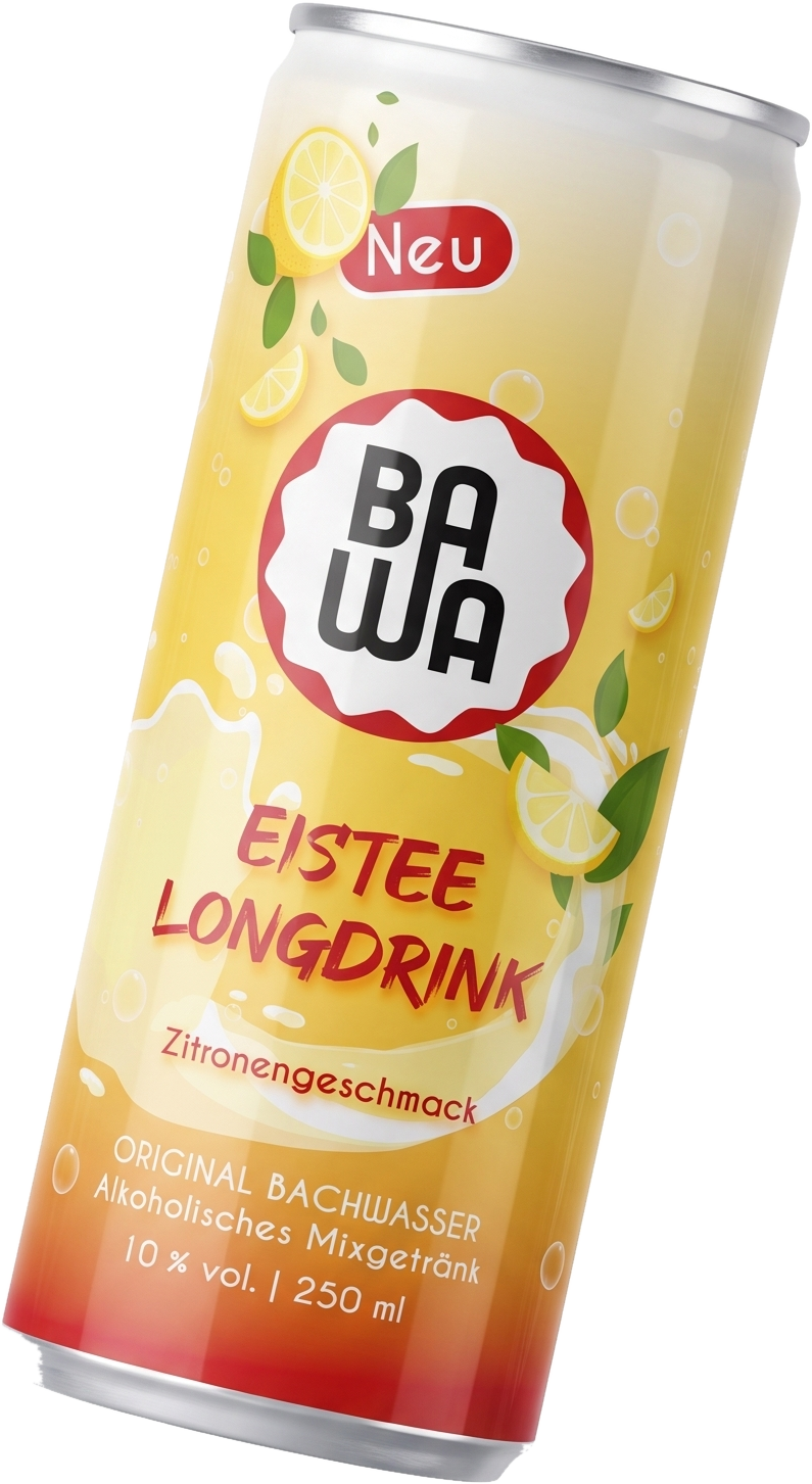 BAWA Eistee-Longdrink Dose Zitrone, 250 ml